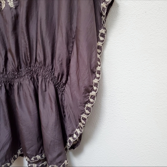 Bohemian Chic Peasant Top by METROPARK w/ Butterfly Style Flowy Sleeves Size S - Picture 3 of 8